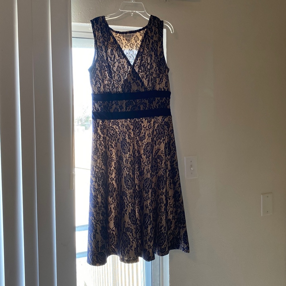 Blue & Tan Dress size 10
